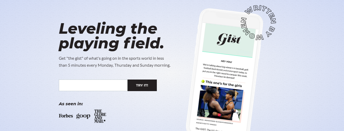 Fresh Newsletter Win Sports Media Game for Women Content Entrepreneurs