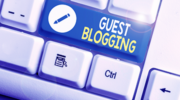 Image of keyword with words "guest blogging" as the enter key