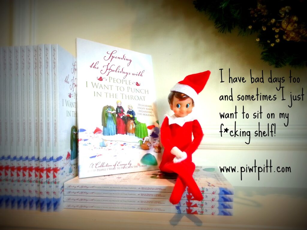 Jen Mann's elf blog post image (picture of elf sitting on shelf)